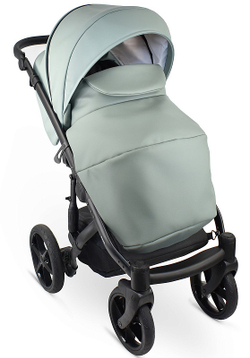 Детская коляска Bexa Ideal Eco 2 в 1 IE04 черный+шалфей кожа