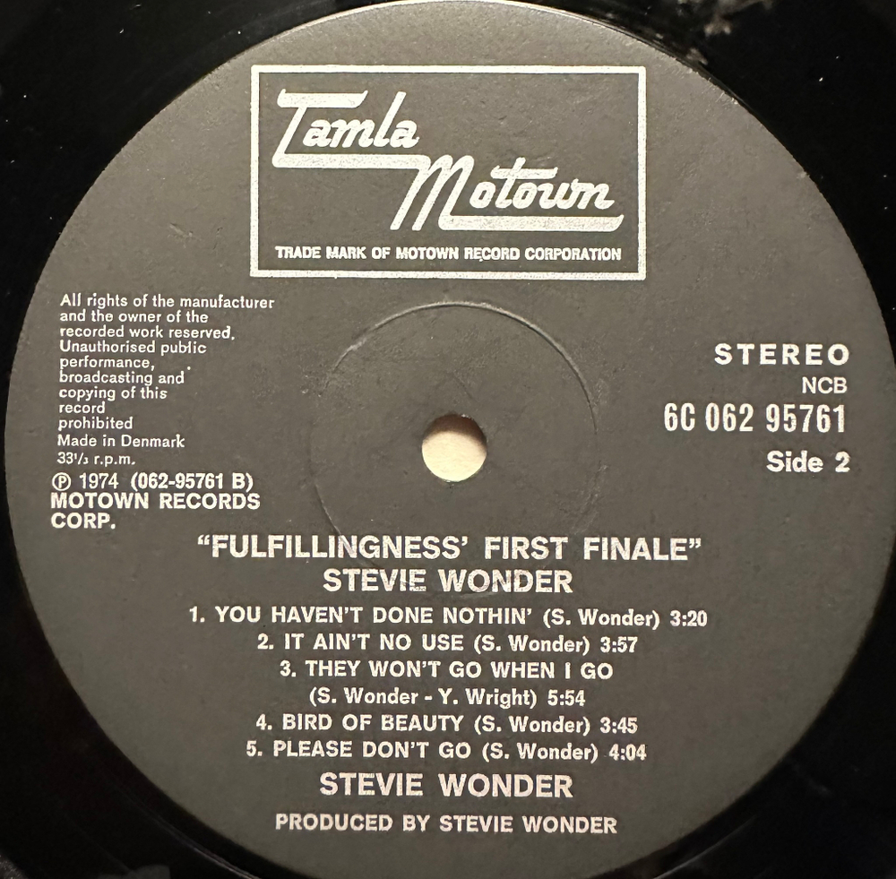 Stevie Wonder - Fulfillingness' First Finale (Дания 1974г.)