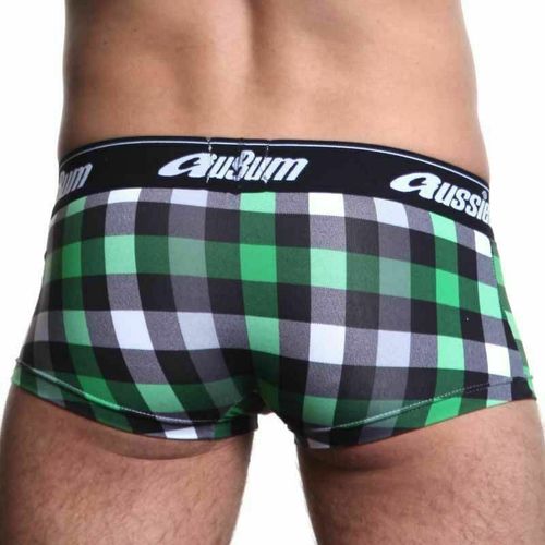 Мужские трусы хипсы зеленые в клетку Aussiebum zAB00346