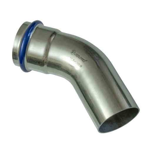 НЕРЖ Уголок 45° вн/нар. 76.1а*76.1  "VER-PRO"  (10/1шт)