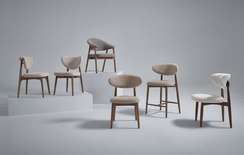 Стул Holmes 2, бежевый, ножки орех