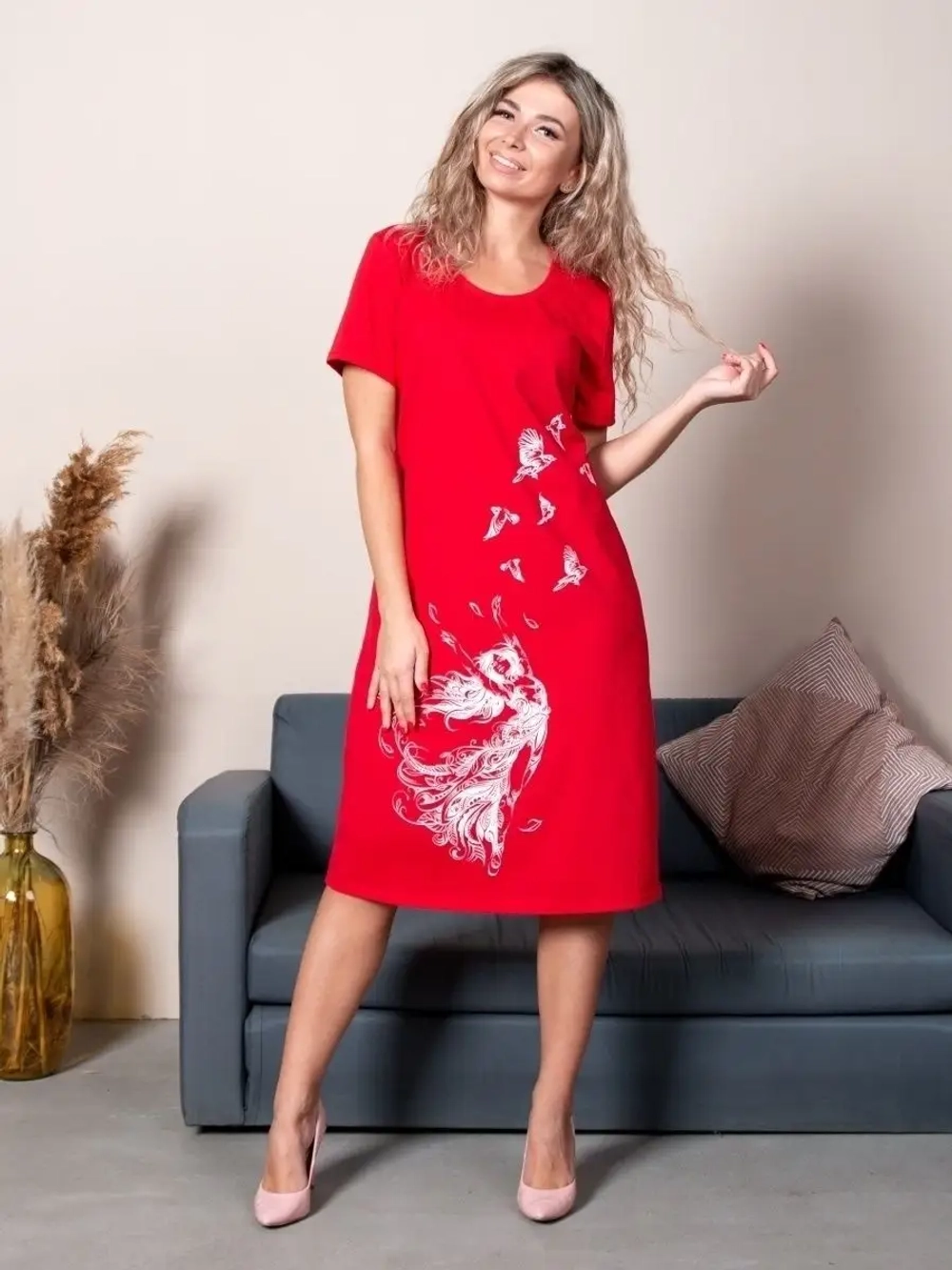 Туника удлиненная домашняя большие размеры