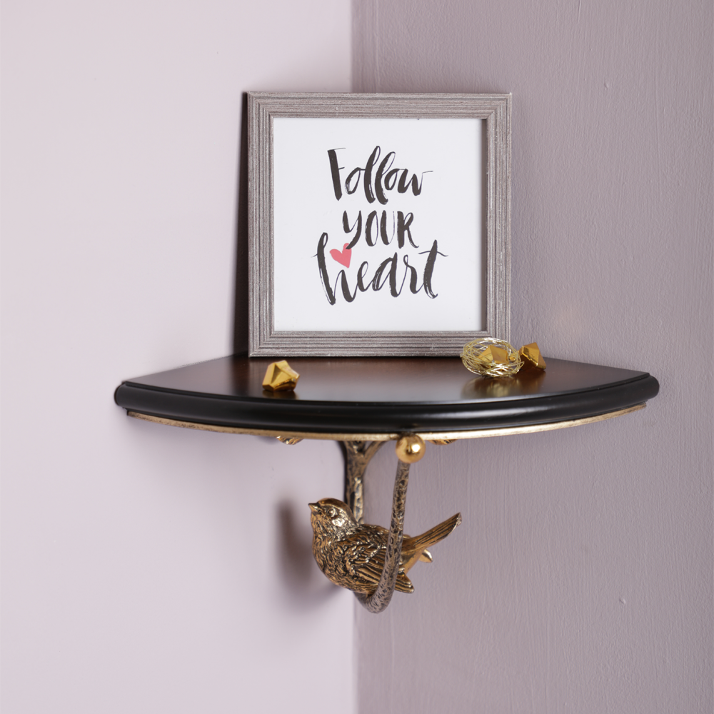 Полочка угловая Терра Нота Орех Амбер