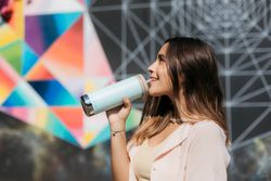 Набор крышка Klean Kanteen TKWide Twist Cap Taupe, трубочки с ёршиком