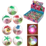 Мяч 6,5 см «Подводный мир» (попрыгун с водой и подсветкой) СТИКЕР НА ВЛОЖЕНИЕ