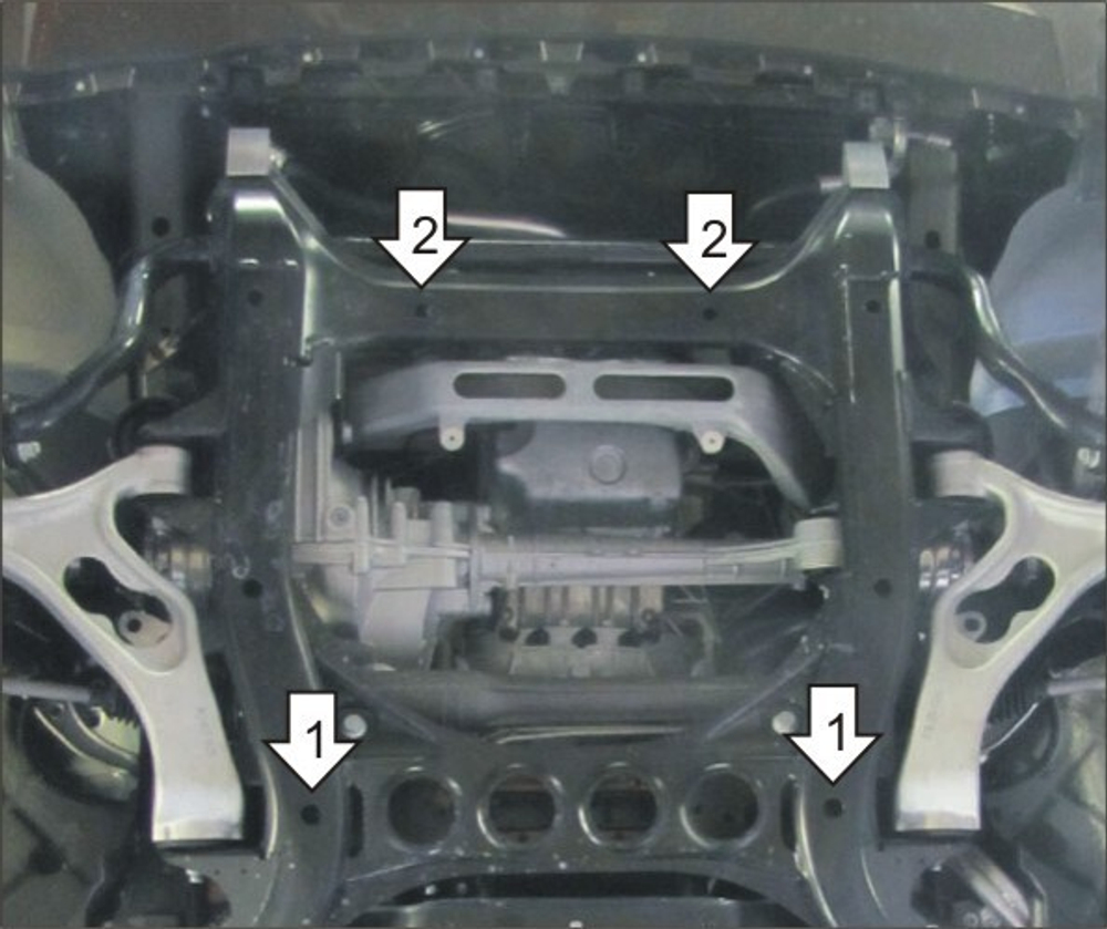Защита картера Двигателя. 3 мм, Сталь. для Porsche Cayenne 2002-2010, Volkswagen Touareg 2002-2018, MOTODOR.12707