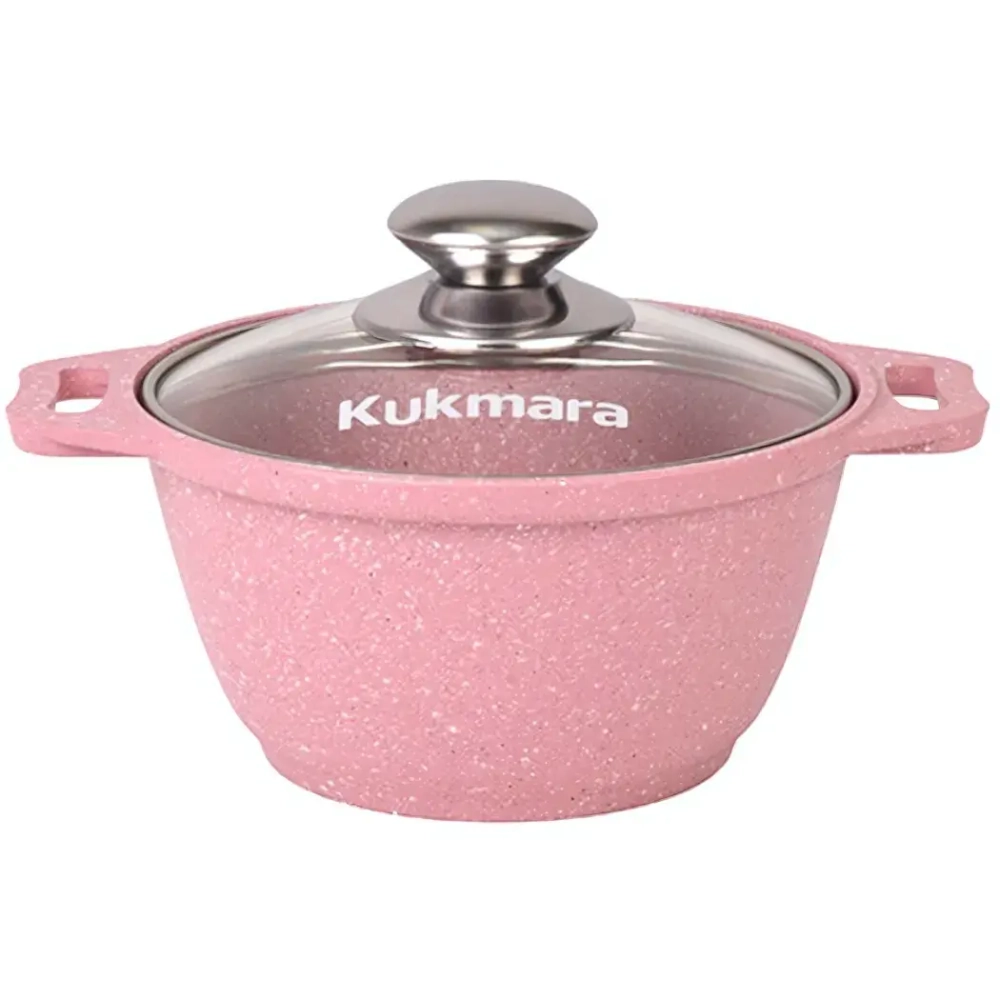 Кастрюля 1л «Trendy style» (rose) со стеклянной крышкой к11tsr