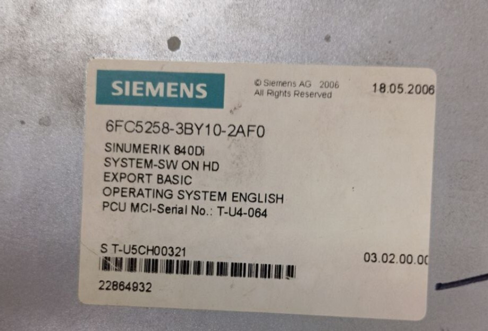 Siemens 6FC5258-3BY10-2AF00 б/у