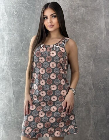 Сорочка молодежка х/б на бретели 8964