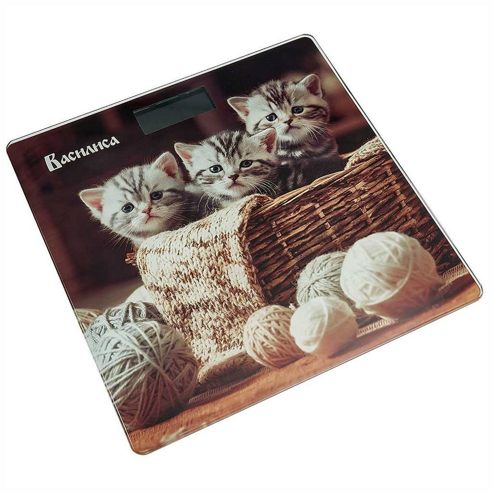 Весы напольные электронные "Три кота" Василиса ВА-4016