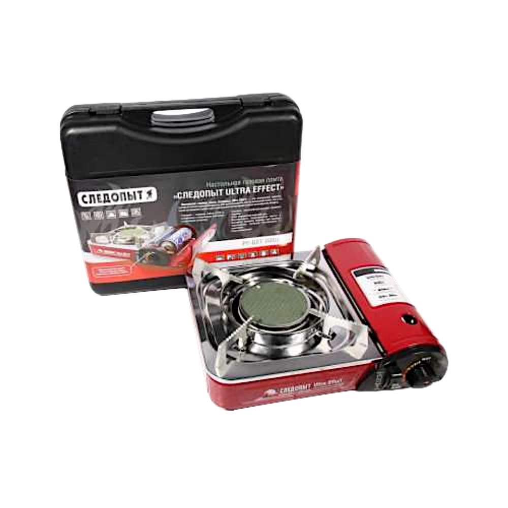 Газ. плита Следопыт PF-GST-IM03 UltraEffect Керам.с Переходником 2.2кВт 150г/ч 1.74кг