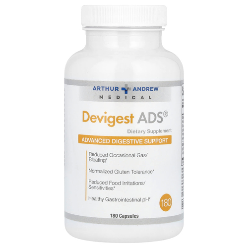 Arthur Andrew Medical, Devigest ADS®, поддержка для улучшения пищеварения, 180 капсул