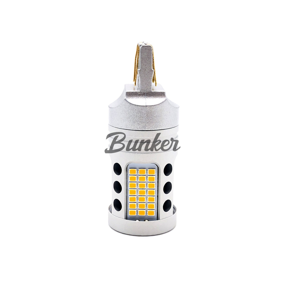 Светодиодная автомобильная LED лампа Takimi 7443 Premium V2 (W21/5W), Оранжевый,Не полярная,10-30V