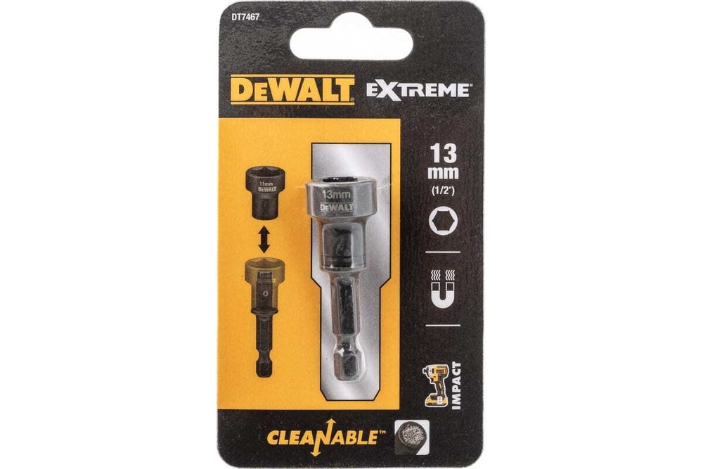 Насадка шестигранная очищаемая 13 мм DEWALT DT7467-QZ