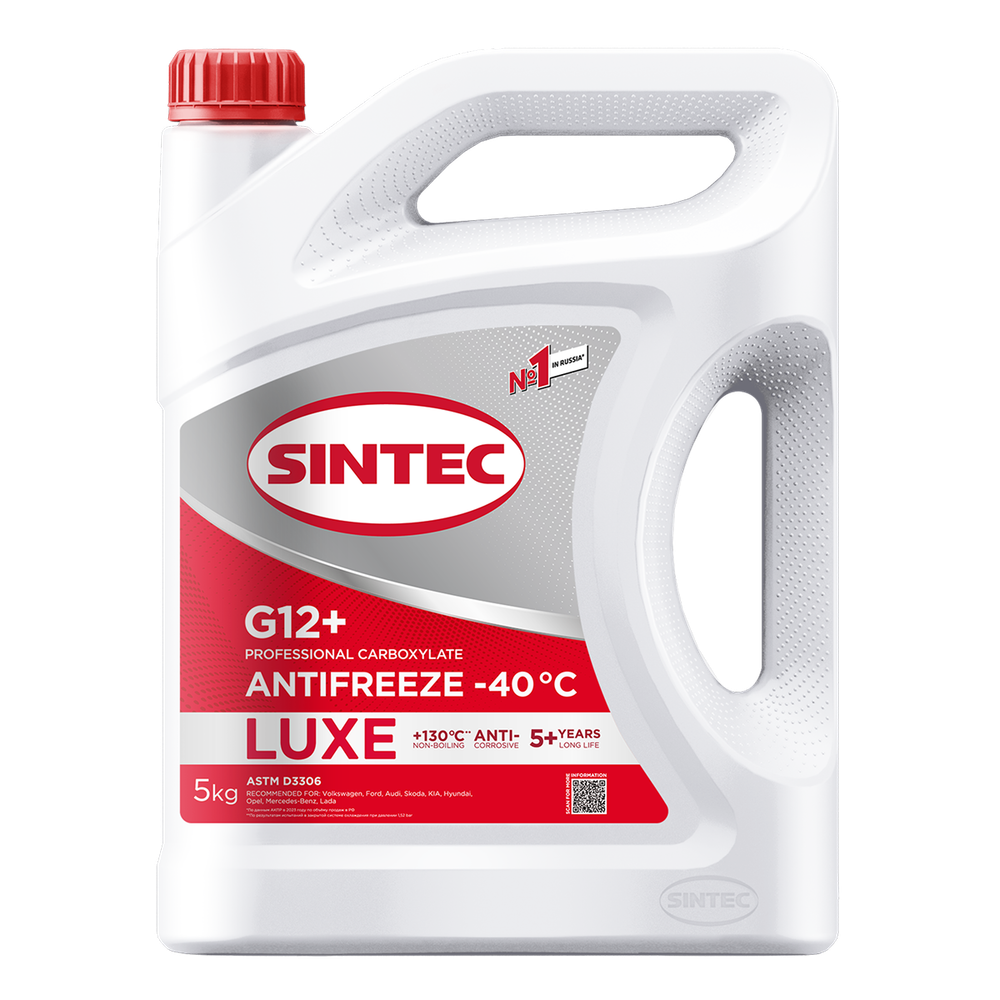 Антифриз SINTEC ANTIFREEZE Luxe G12+ red -40 5кг