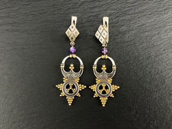 Серьги "Луна и Солнце".