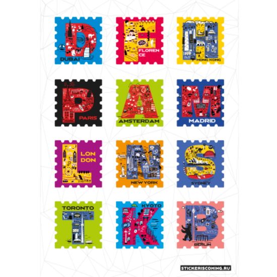 Набор стикеров "CITY"