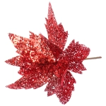 Украшение новогоднее «Пуансеттия - Царица ночи» 24 см, Красный