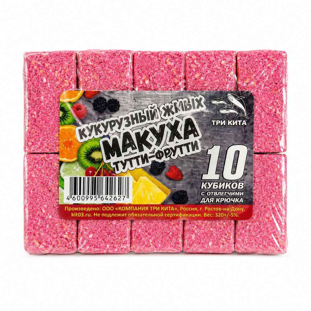 МАКУХА (кукуруз. жмых) с отверстием ТУТТИ-ФРУТТИ 320гр. (уп/10шт)