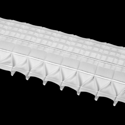 Шторная лента Oz-Is арт. 4378 Р, вафельные складки, коэф сборки 1:2,0, цвет белый (ширина 150 mm)