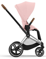 Коляска 3 в 1 Cybex Priam IV Chrome Brown и автокресло Aton B2 i-Size Volcano Black Peach Pink