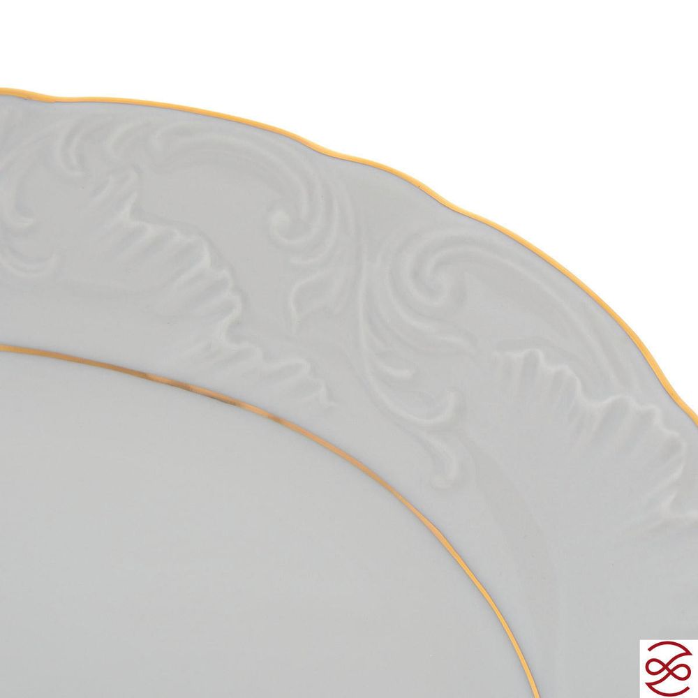 Блюдо овальное Repast Rococo с золот.полосой 33 см