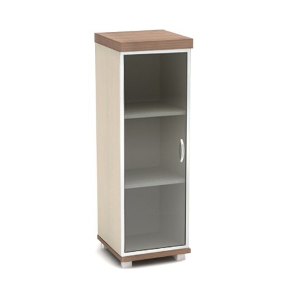 Шкаф узкий со стеклом в раме МОДЕРН