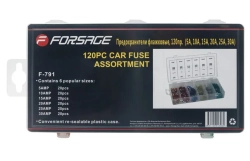 Предохранители флажковые, 120пр. (5А, 10А, 15А, 20А, 25А, 30А) Forsage F-791