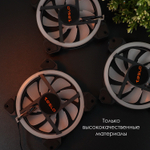 Комплект из 3 вентиляторов TESLA RGB120-LD3, 120мм, 1200rpm, 3-pin+Molex, белый/RGB, 38CFM, 21дБ, антивибропрокладки (TSL-120-LD3)