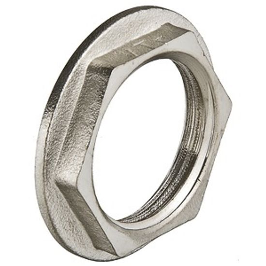 Контргайка Valtec 1/2" с ребордой латунная никелированная VTr.655.N.0004