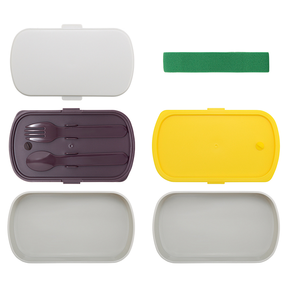 Ланч-бокс с приборами 1л Smart Solutions Food Time серый