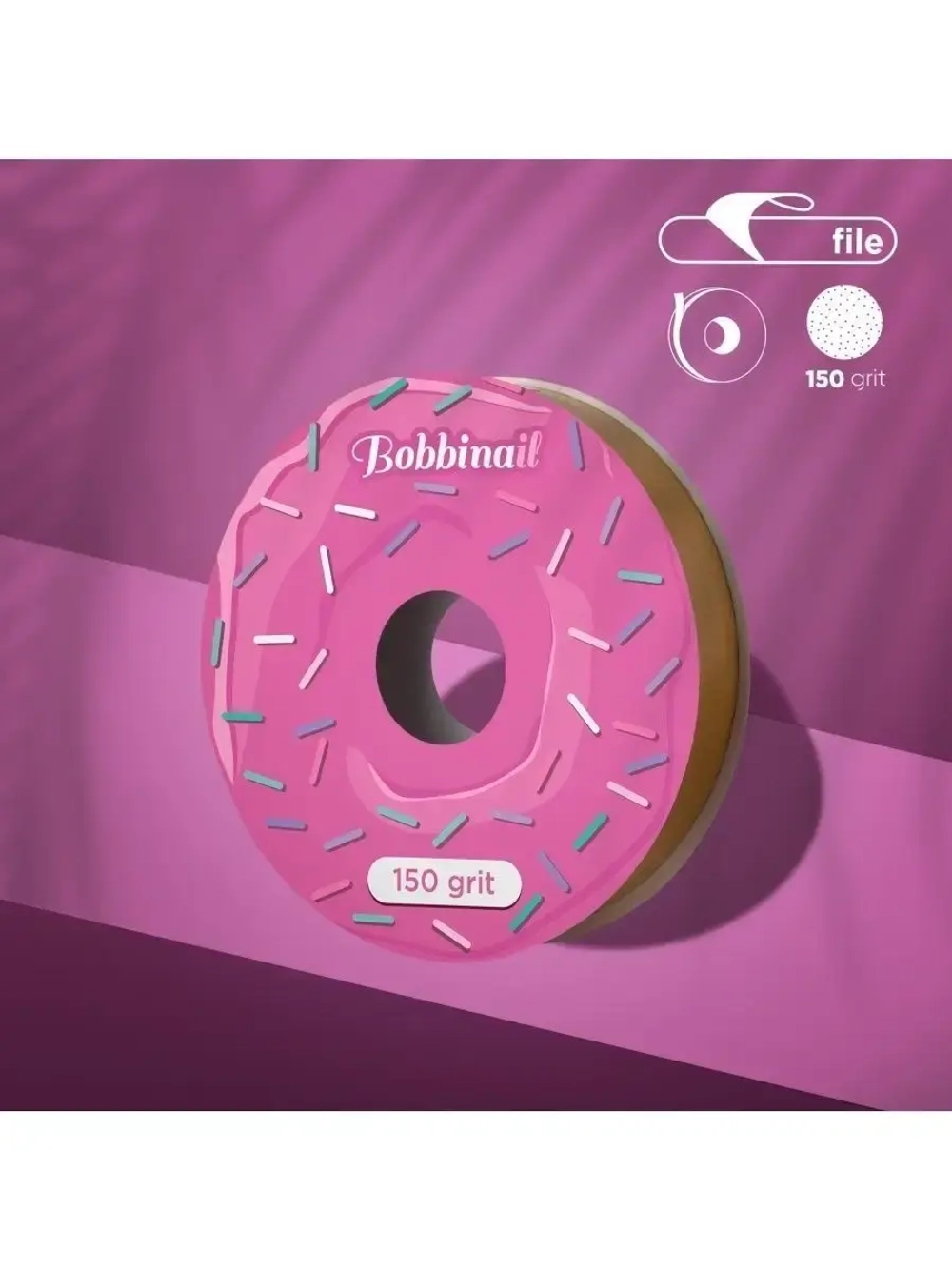 блок файл-ленты для пластиковой катушки Bobbinail 150 грит