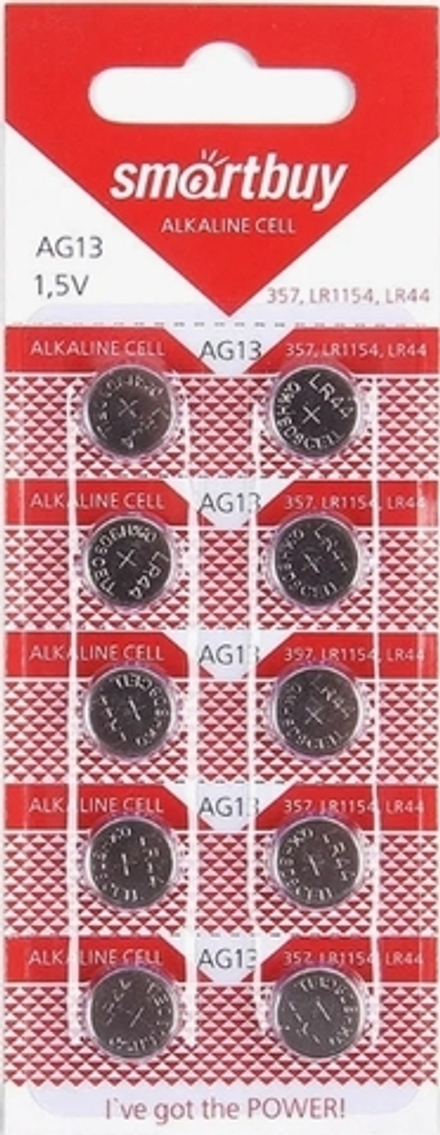 Батарейка Smartbuy AG13 LR44 LR1154 1шт