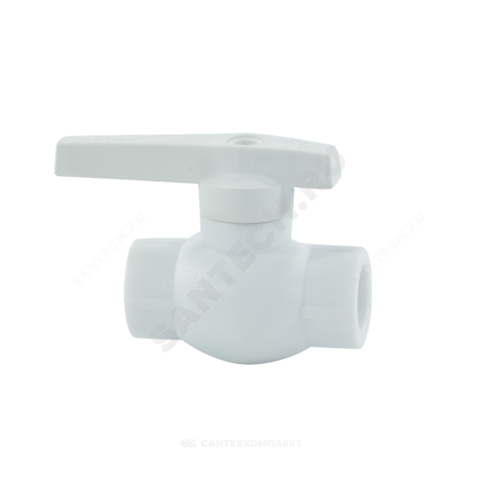 Кран шаровой PP-R белый Дн 20 внутренняя пайка VALFEX 10144020