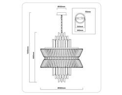 Ambrella Подвесная люстра с хрусталем Crystal LH41017