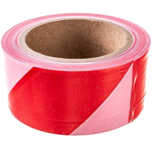 Лента сигнальная бело-красная 50мм*100м  п/эт  /SDM