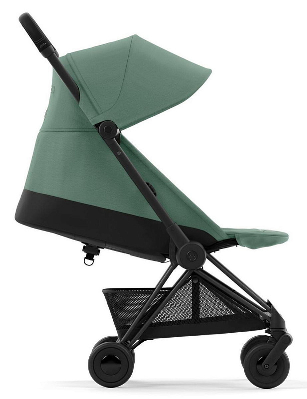 Прогулочная коляска Cybex Coya Leaf Green с дождевиком/Matt Black