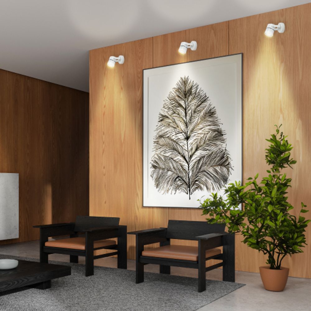 Светильник настенно-потолочный спот ЭРА OL4 GU10 WH под лампу MR16 GU10 белый | Накладные светильники