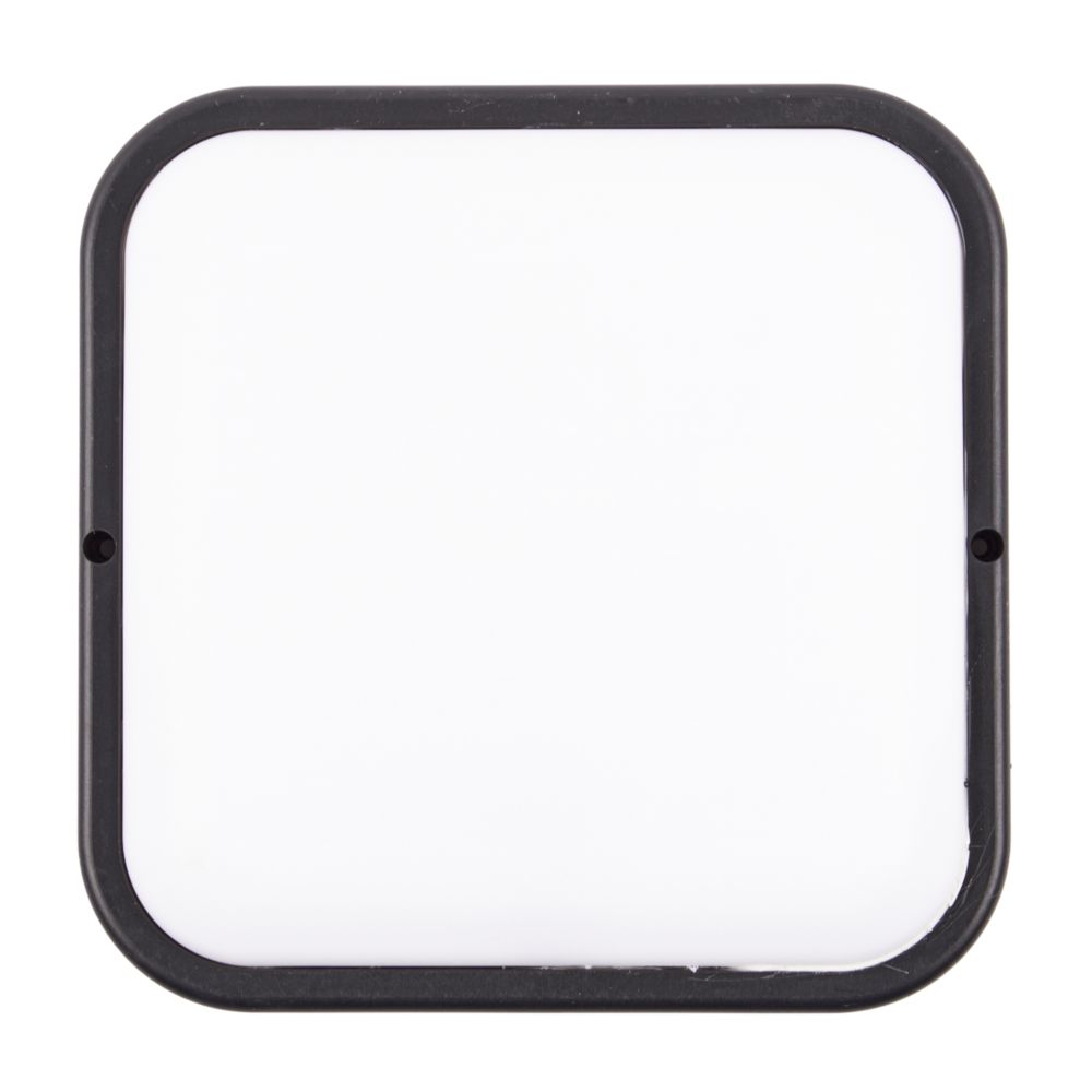 ULW-Q229 24W-4000K IP65 BLACK Светильник светодиодный влагозащищенный. Квадрат. Белый свет 4000K. 190×190×37мм. Корпус черный. ТМ Volpe