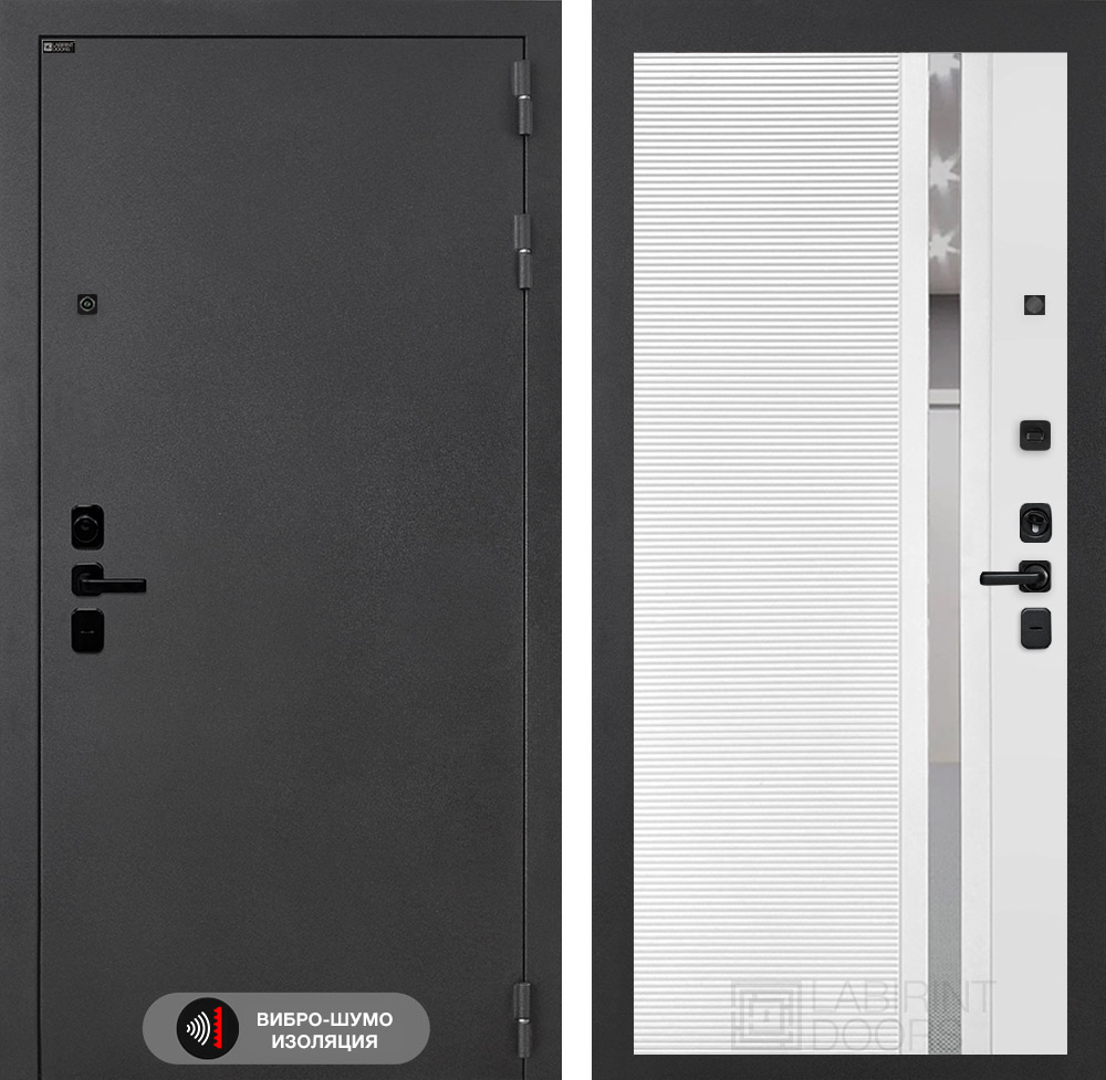 Акустиклаб 31 белый софт с тонированным серкальным стеклом