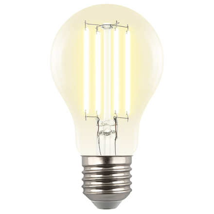 LED-A60-7W-3000K-E27-CL GLY01TR Лампа светодиодная. Форма A. прозрачная. Серия Яркая A++. Теплый белый свет 3000K. Картон. ТМ Uniel