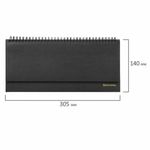 Планинг настольный недатированный (305х140 мм) BRAUBERG "Select", балакрон, 60 л., черный, 123797