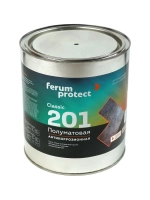 Краска по металлу и ржавчине 3в1 Ferumprotect-201 ЗЕЛЕНЫЙ МОХ (0,9 кг) грунт-эмаль алкидная, быстросохнущая, полуматовая