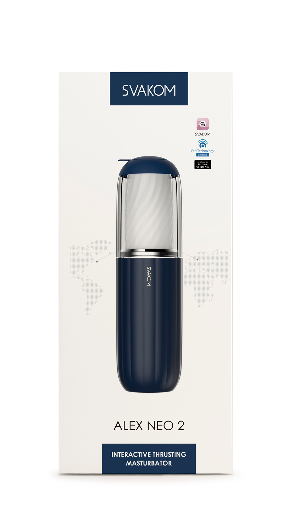 Мастурбатор интерактивный Svakom Alex Neo 2 синий 30 см