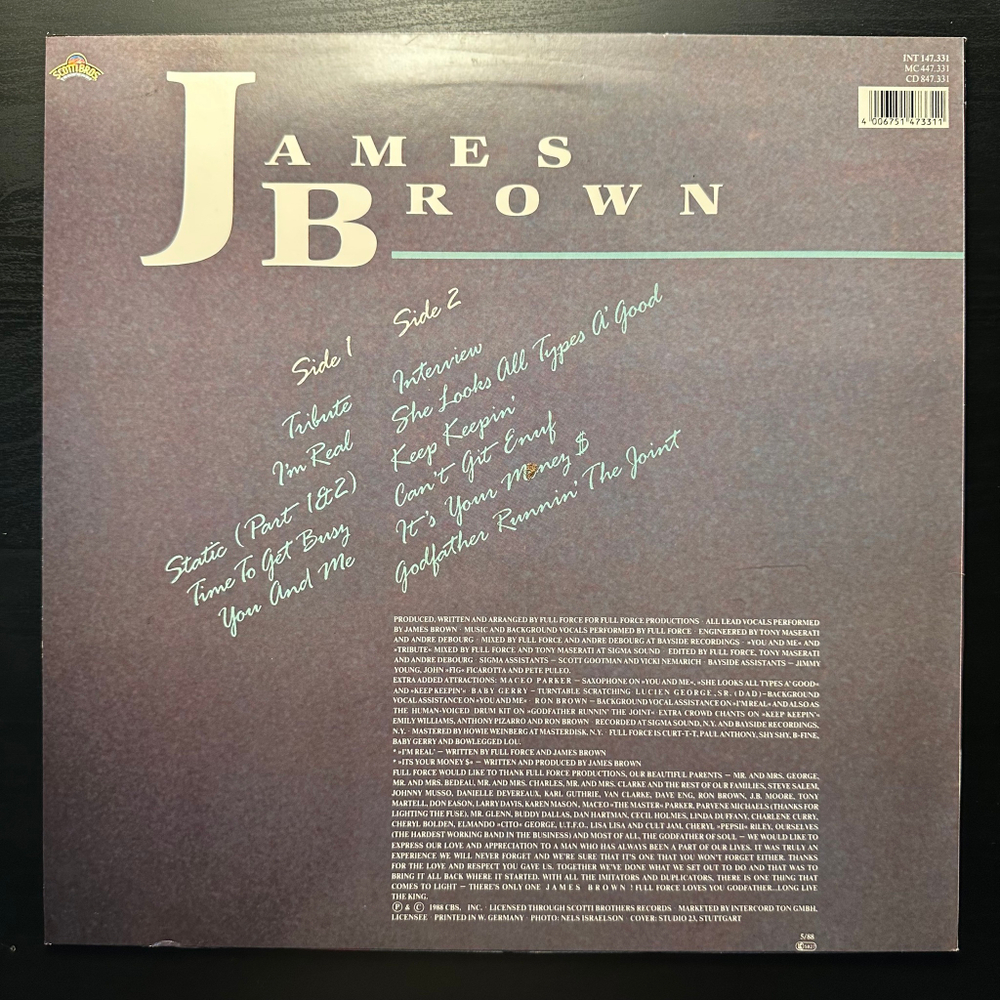 James Brown - I'm Real (Германия 1988г.)