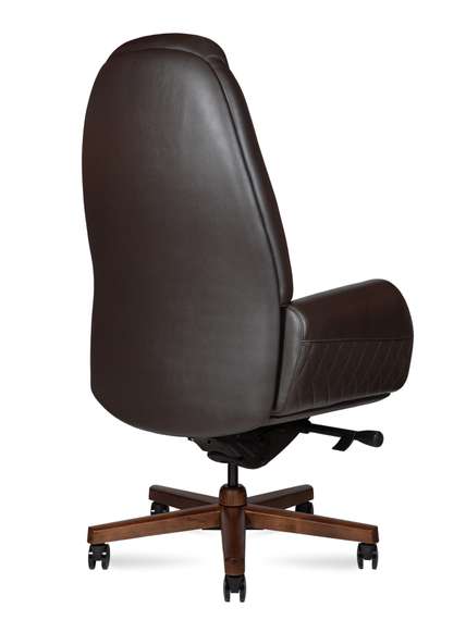 Кресло офисное Норден / Верди / Verdi / коричневая кожа
