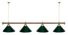 Лампа STARTBILLIARDS 4 пл. (плафоны золотые,штанга золотая,фурнитура золото)