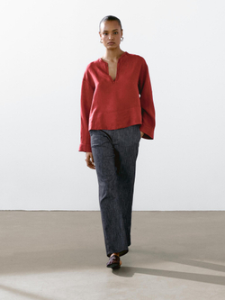 Massimo Dutti Джинсы прямого кроя со средней посадкой, темно-серый