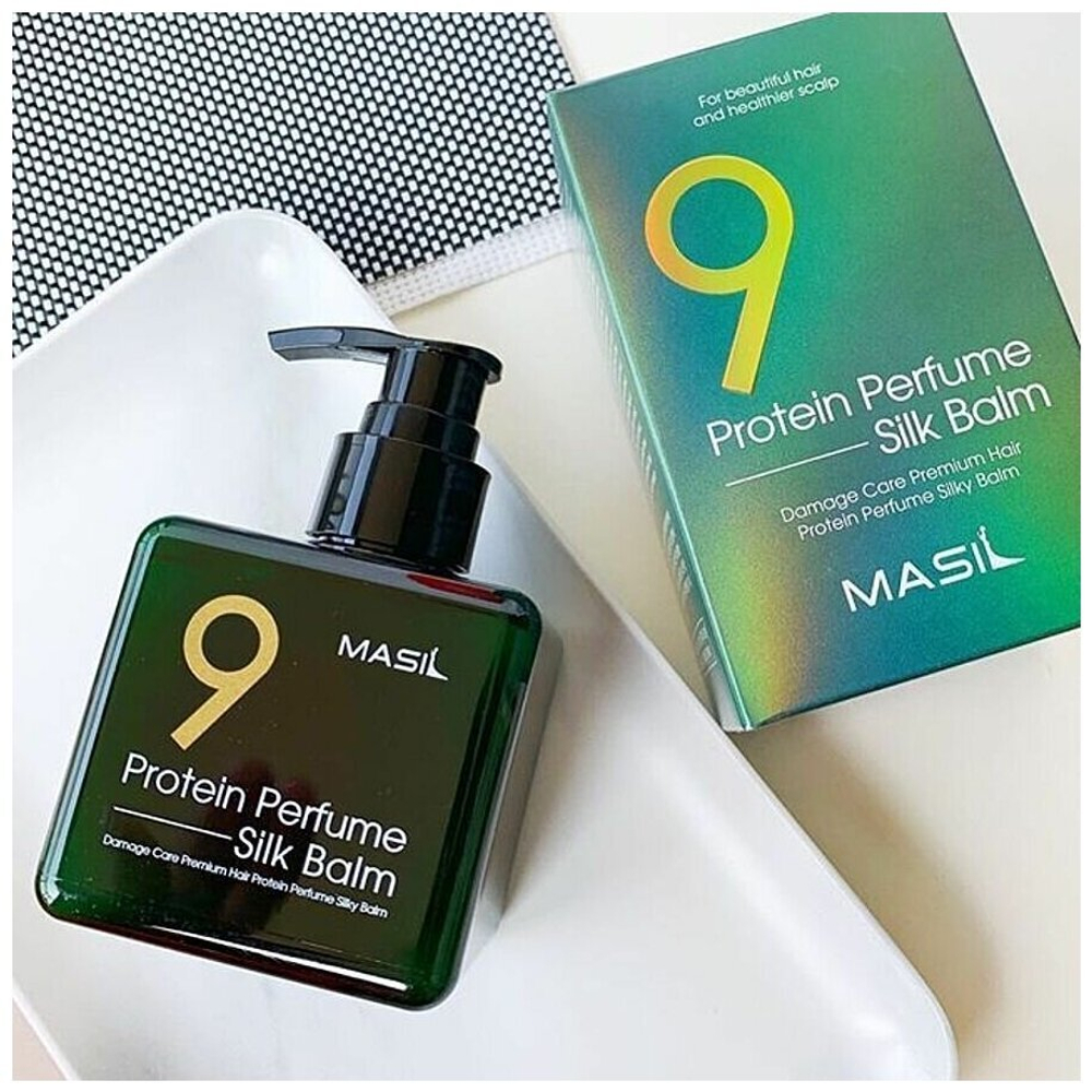 Masil бальзам 9 Protein Perfume Silk Balm несмываемый для поврежденных волос, цветочный, 180 мл