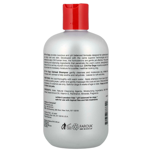 CHI for Dogs, шампунь с овсянкой, для собак, 473 мл (16 жидк. унций)